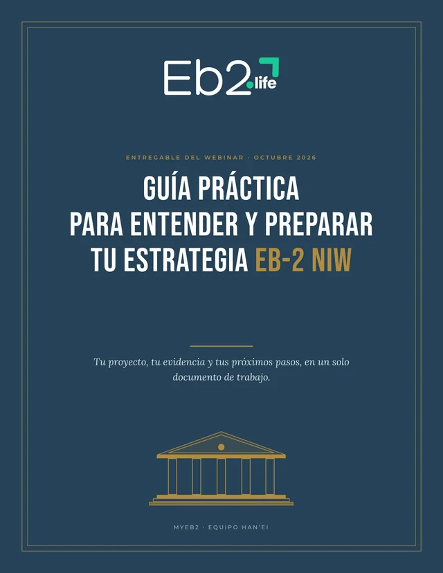 Portada de la Guía práctica para entender y preparar tu estrategia EB-2 NIW